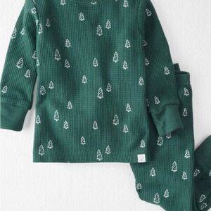 Kids Green Tree Print Pajama Set
